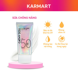 Sữa Chống Nắng Cathy Doll Ultra Light Sun Fluid SPF50+ PA++++ Thấm Nhanh, Không Gây Nhờn Dính Và Hỗ Trợ Bảo Vệ Da 40ml