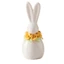 PWSEND Bunny Các bức tượng nhỏ, Tượng thỏ Mini thiết kế hoa, Trang trí bàn làm việc bằng gốm dễ thương Trang trí máy tính để bàn văn phòng