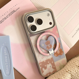 [Sheren] Ốp điện thoại hình gấu hoạt hình phù hợp với i17 16 15 14 13 12 11 pro max Vỏ bảo vệ chống sốc