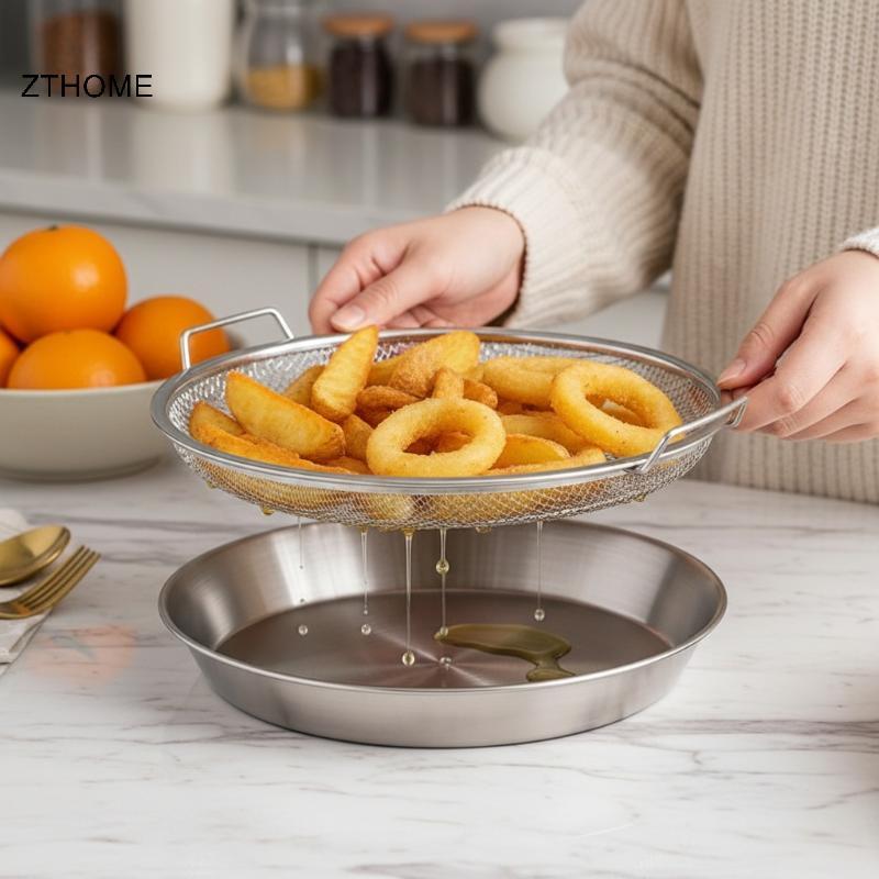 Bộ lọc kiểm soát dầu chiên nhà bếp ZTHOME Lưới sàng có khay để nấu ăn hiệu quả HOT