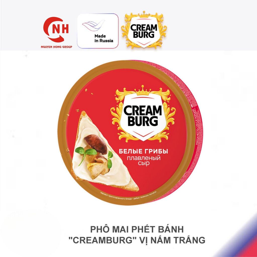 Phô mai miếng phết bánh Creamburg Viola 130g nhập khẩu Nga