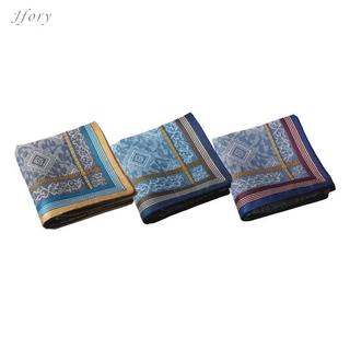 3x Khăn tay nam Cotton Hankies Jacquard Hanky Pocket Square cho đám cưới