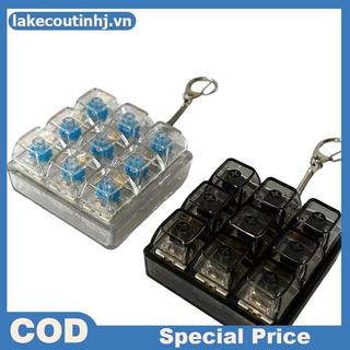 Lu 4Key Bàn Phím Cơ Trục Máy Kiểm Tra Bàn Phím LED Công Tắc Đồ Chơi Keycap Mẫu Để Giảm Căng Thẳng Văn Phòng Chơi Game Móc Khóa Quà Tặng tinhj