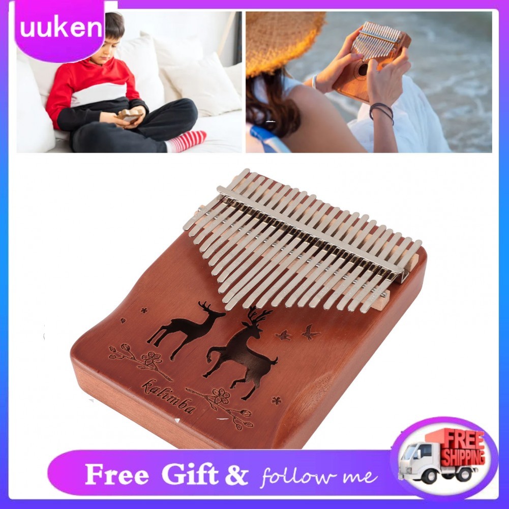 Uukendh Uukendh-vn rắn koa kalimba ngón tay cái piano gỗ đơn di động