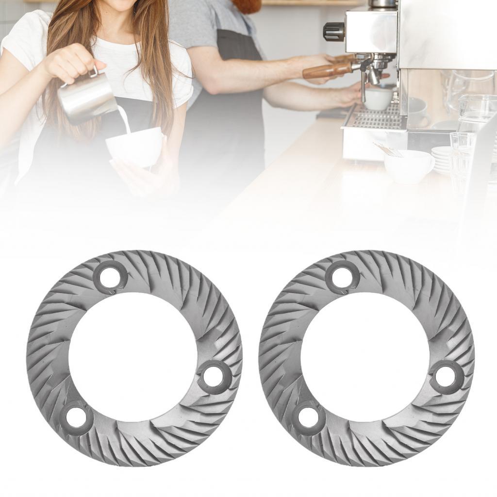 halluya.vn-sip-my 2 Mũi Mài Thay Thế Cho Máy Xay Cà Phê Rancilio Đường Kính 50MM Bộ Lưỡi Dao 3 Lỗ Bằng Thép Không Gỉ