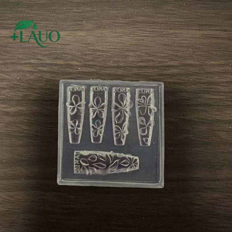 Springevenstar 3D Silicone Hoa Móng Tay Nghệ Thuật Khắc Khuôn Acrylic Hibiscus Hoa Năm Cánh Hoa DIY Móng Tay Nghệ Thuật Trang Trí Bản Mẫu Trong Suốt Springevenstar
