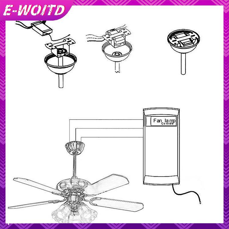 E-WOITD Điều khiển từ xa 6 tốc độ cho quạt trần điện áp thấp có đầu thu Tiết kiệm năng lượng Hoạt động siêu yên tĩnh cho gia đình và văn phòng E-WOITD