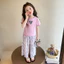 Phong Cách Phương Tây Bé Gái Tay Ngắn Phù Hợp Với Áo Thun Mùa Hè Hai Mảnh Phù Hợp Với Top 90-140 Size ZEZW