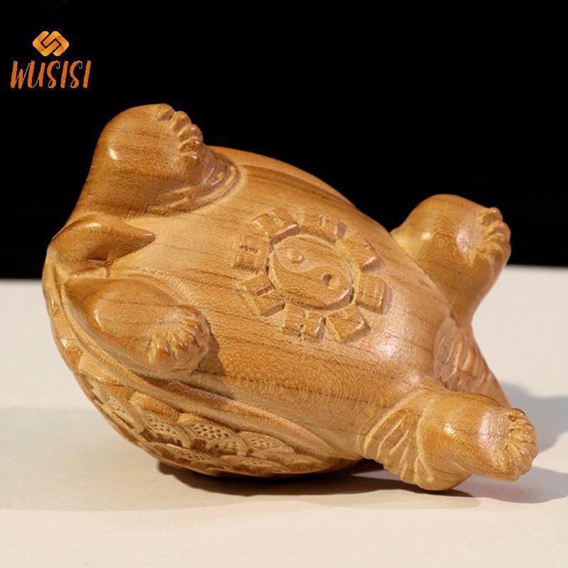 [WUSISI] Gỗ Khắc Tiền Rùa Trang Trí Nhà Phong Thủy Phòng Khách Trang Trí Văn Phòng Để Bàn Trang Trí Tượng Rùa MỚI