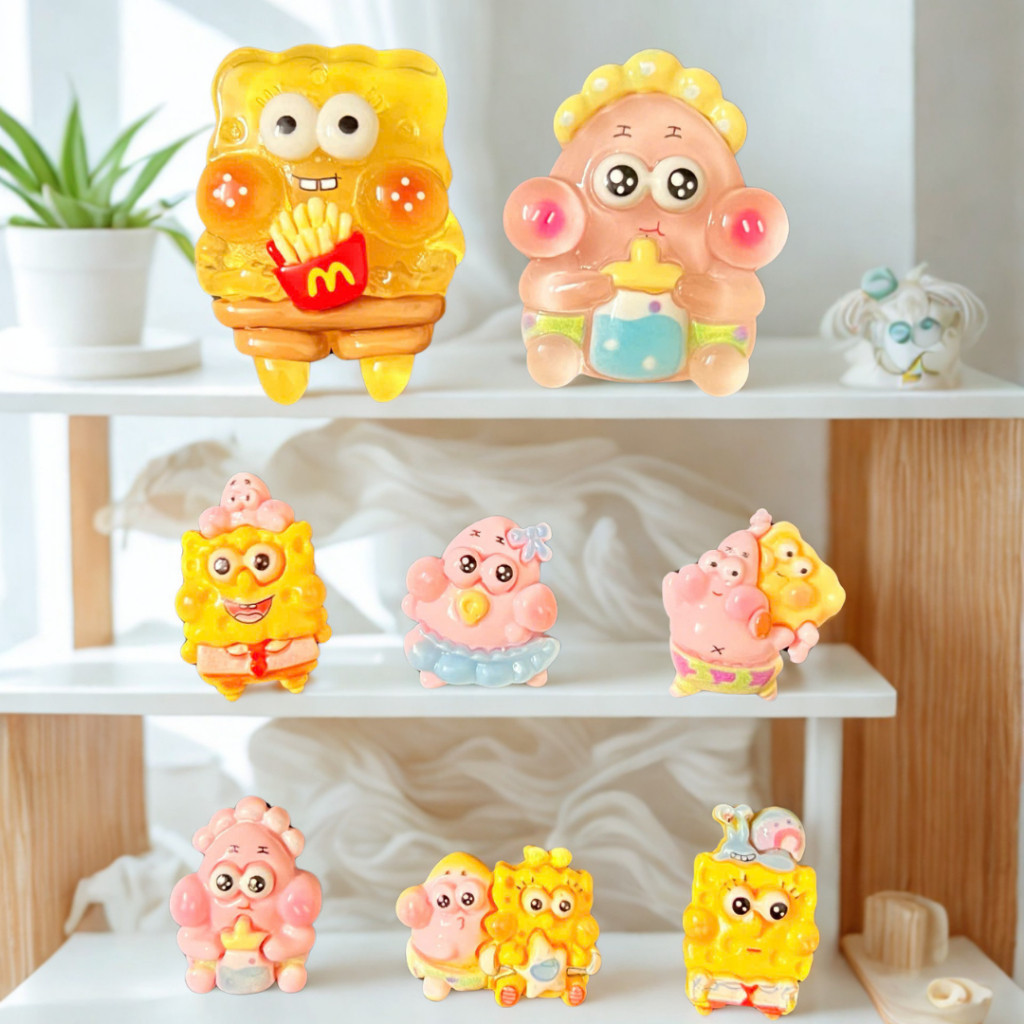 Tổng hợp 10 Set charm bọt biển SpongeBob SquarePants bộ 8 món new 2026- Phiên bản charm mới nhất siêu hot siêu dễ thương