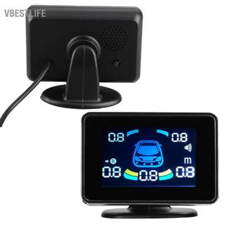 VBESTLIFE Cảm biến đỗ xe ô tô Hệ thống radar đảo chiều Hỗ trợ phía trước phía sau Cảnh báo âm thanh/Còi/Tắt tiếng với 8 cảm biến Phát hiện khoảng cách Màn hình LCD Âm lượng có thể điều chỉnh