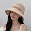 YRBWD Mũ ngư dân, Mũ xô rỗng có thể gập lại, Mũ chống nắng dệt kim thoáng khí thông thường dành cho nữ