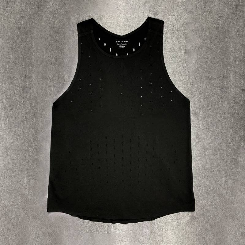 [Hot] Adhesive I-Shaped Breathable Vest Summer Wind Tunnel Heat Dissipation Quick-Drying Running Marathon Track and Field Training Sleeveless T-shirt lAd7
