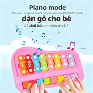 Đàn Gõ âm Nhạc 8 Nốt Cho Bé – Đồ Chơi Dạy Bé Nhận Biết âm Thanh, Nhựa An Toàn, Kèm Dùi Gõ Và Thẻ Nhạc, Nhựa ABS An Toàn