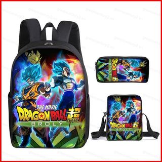 Dragon Ball Ba Lô Trẻ Em Hoạt Hình Học Sinh Túi Đựng Bút Chì Túi Đeo Vai Bộ Đồ Ba Mảnh Quà Tặng Cho Trẻ Em