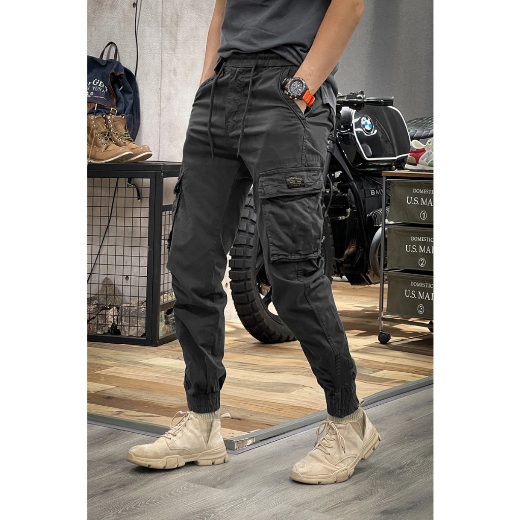 Quần Jogger Kaki - JG 3 Quần Jogger Kaki Túi Hộp Nam, Chất Vải Kaki Cotton Co Giãn