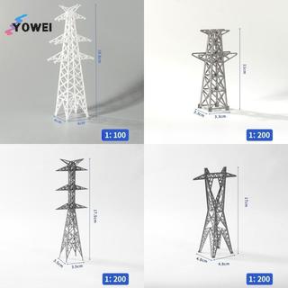 YOWEI 1 Cái 1: 100 / 1: 200 ABS Tháp Điện Áp Cao Mô Hình Đường Sắt Tàu Cát Bàn Bố Trí Cảnh Đồ Chơi Lắp Ráp Mô Hình Mini Tháp Điện VN