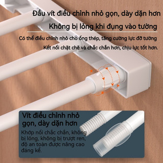 Giá phân chia tủ quần áo co giãn, kệ tủ không cần đinh, có thể xếp chồng, chiều dài có thể điều chỉnh