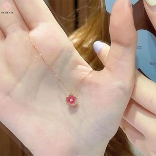 Mặt dây chuyền hoa hồng zircon sáng bóng, xích xương đòn - Quà tặng thời trang cho nữ
