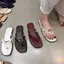 TT 2026 Mùa Hè Phong Cách Mới Khóa Kim Loại Mũi Vuông Phẳng Flip-Flops Đế Mềm Giày Sandal Mũi Mở