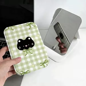 Diều bột xanh Gương Trang Điểm Gấp Đơn Giản Chất Lượng Cao Thời Trang