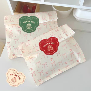 Combo 120 decal trái tim dễ thương TE87 sticker dán hộp quà túi zip phong bì tem dán niêm phong
