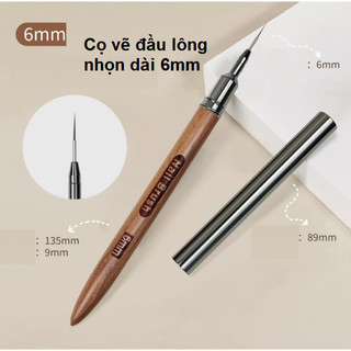 Cọ sơn vẽ móng nghệ thuật cán gỗ chất lượng cao, y hình shop đăng- Phúc Hưng
