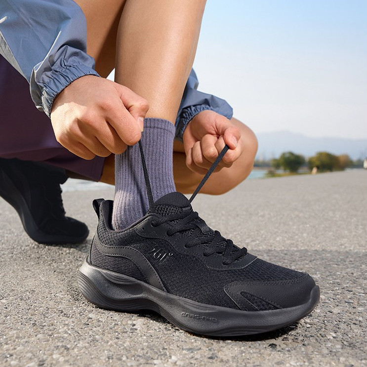 361【5km】Giày Chạy Bộ Nam Nữ Mới 2026 Lưới Thoáng Khí Siêu Nhẹ Giảm Sốc Chạy Bộ Thường Ngày Tập Gym