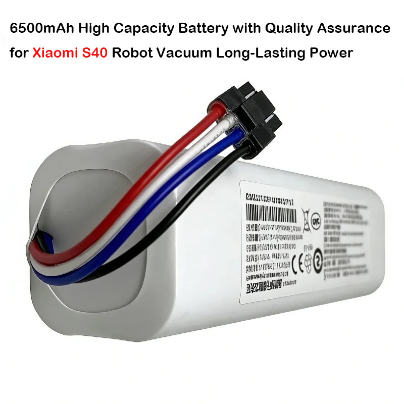 Pin dung lượng cao 6500mAh đảm bảo chất lượng cho Robot hút bụi Xiaomi S40 Công suất lâu trôi