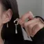Tai kẹp không xuyên xương, phù hợp với tua dài dây xích giọt nước
