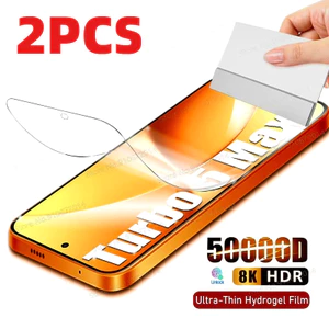 2 Chiếc HD Mềm Hydrogel Cho Redmi Turbo 5 4 3 Pro Max 5Max 4Pro Chống Gián Điệp Riêng Tư Chống Ánh Sáng Xanh Bảo Vệ Màn Hình Cho Redmi R70m R70 K90 Pro Max K90Pro Phim Mềm Mờ