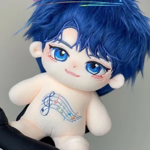 Ding Yuxi Thuộc Tính 20cm Cotton Búp Bê Tóc Xanh Đuôi Sói Guiyang Lễ Hội Âm Nhạc Ngôi Sao Quạt Ngoại Vi Chơi 4.18