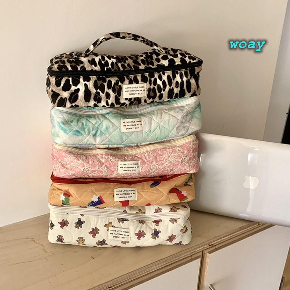 Túi đựng máy uốn tóc WOAY, có tay cầm Túi đựng máy sấy tóc bằng vải Cotton, Hộp đựng mềm di động dung tích lớn dành cho du lịch