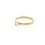 Nhẫn thép không gỉ mạ vàng với zircon, thiết kế vòng cung đẹp mắt, làm từ thép titan siêu mịn