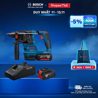 Máy khoan và đục Bosch GBH 185-LI + Bộ Sạc GAL 18V-40 và 1 Pin GBA 4.0Ah