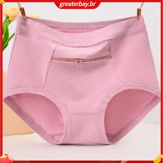 Phụ Nữ Dây Kéo Túi Quần Lót Cao Cấp Thoáng Khí Quần Lót Cotton Có Dây Kéo Chống Trộm Túi Dành Cho Nữ Lý Tưởng Cho Các Bà Mẹ Trung Niên Co Giãn