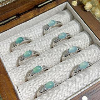 Nhẫn Nữ Đính Đá Ngọc Xanh Ánh Thủy Nữ – Kiểu Dáng Quý Phái, Nhẹ Nhàng & Thời Trang Thanh Lịch Thiết Kế Freesize