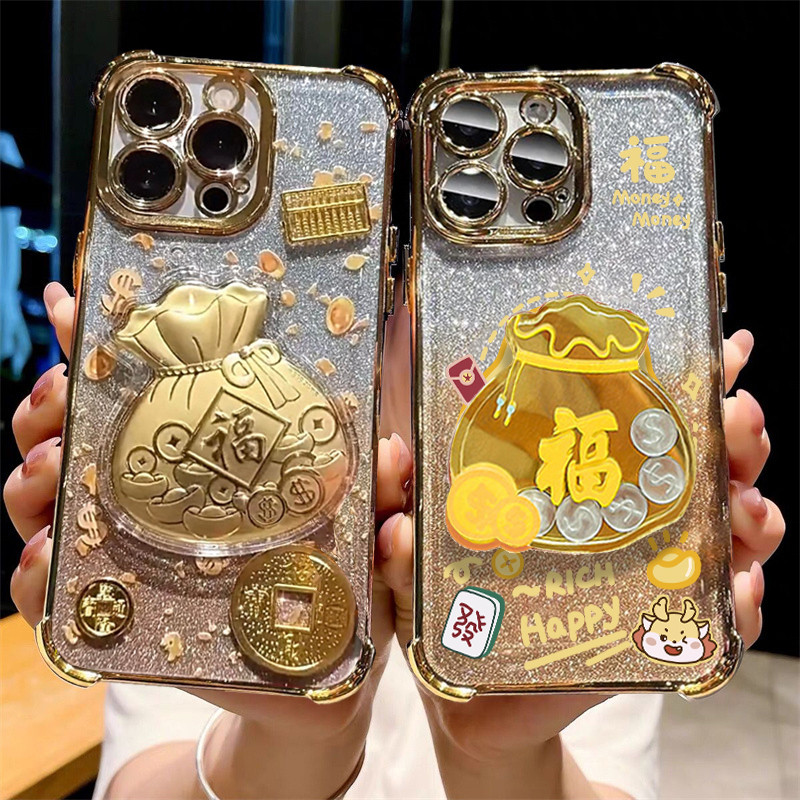 Ốp điện thoại Samsung Galaxy 3D mạ điện cho S26/S25/S24/S23/S22 Plus Ultra/FE/Edge kèm dây chuyền, chống sốc