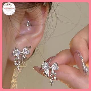 Bông Tai Nơ Zircon Phong Cách Hàn Quốc - Quà Tặng Perfect Cho Tiệc Sinh Nhật Bé Gái