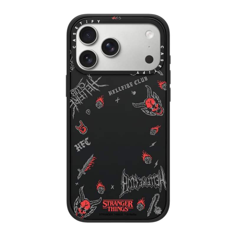 CASECASE X Stranger Things Miếng Dán Ốp Lưng Máy Ảnh Trắng Vòng Phiên Bản Mờ Đen Cứng Hút Từ Tính Tác Động Dành Cho Apple IPhone 13 14 15 16 17 Pro Max Air Plus Có Hộp