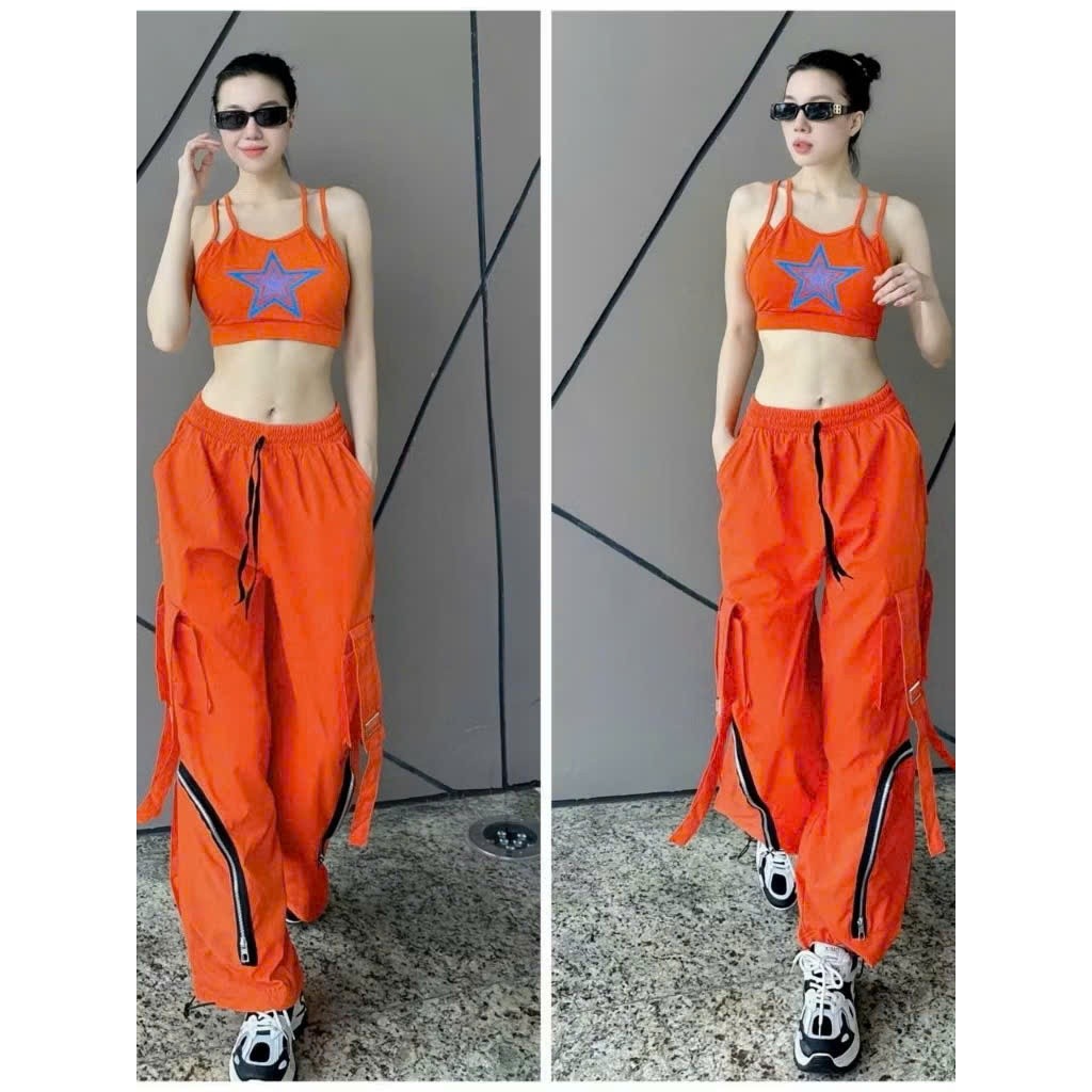Quần kaki khóa túi hộp HQ01 phong cách thể thao tập nhảy, zumba, dân vũ , shuffler dance, đi chơi , du lịch đội nhóm