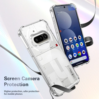 Không Có Gì Điện Thoại 3A Ốp Lưng Pha Lê Trong Suốt Cứng Chống Sốc 4Corner Vỏ Mỏng Chống Sốc