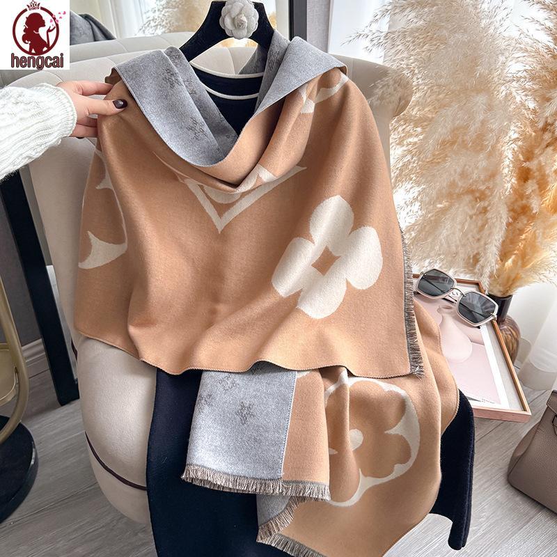 Khăn choàng Jacquard hai mặt dành cho nữ - Dày dặn và thời trang