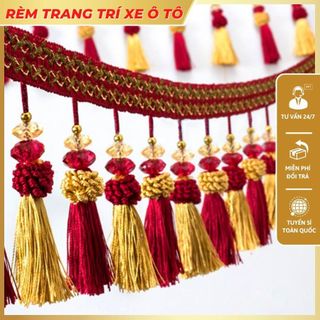 Rèm trang trí kính lái ô tô, xe tải, rèm thổ cẩm nhiều màu sắc