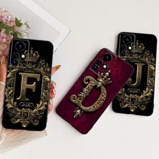 Dành Cho Infinix Zero X Pro X Neo ZeroX X6810 X6811 Ốp Lưng Mờ Mềm TPU Vỏ Điện Thoại Silicon Màu Đen Đỏ Họa Tiết Chữ Cái Vỏ