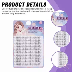 Fox Effect Lông mi giả 8-14mm Chiều dài hỗn hợp C Dây trong suốt xoăn Sợi mềm Tự nhiên hoang dã Nhìn không cần keo để trang điểm hàng ngày