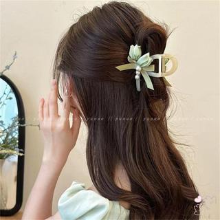 Kẹp cá mập tulip cho nữ, phù hợp nửa updo tóc, có răng chống trơn trượt, phụ kiện tóc mùa hè