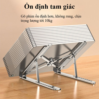 Giá đỡ laptop có thể gấp gọn độ cao tản nhiệt, hợp kim nhôm kê laptop trên bàn, giá đỡ laptop