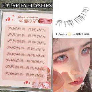 Cụm mi đáy được dán sẵn Phần mở rộng lông mi cụm Wispy dành cho người mới bắt đầu & người chuyên nghiệp Thân thiện