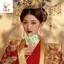 Quạt cưới cổ điển ZK có tua rua & mặt dây chuyền - Quà tặng cầm tay may mắn VN